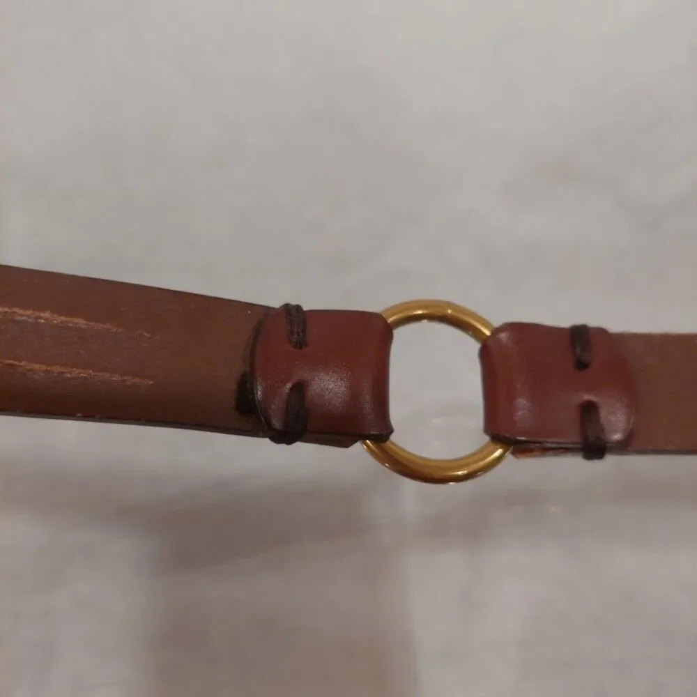 Fossil Brown Split Leather Belt Size Medium Fits 31-37